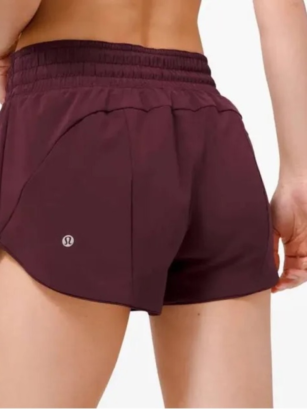 lululemon athletica reversible Shorts- burgundy/pink